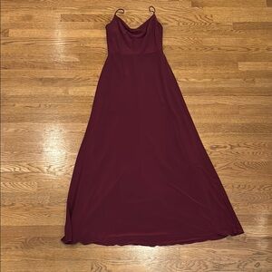 SORELLA VITA Red Cowl Neck Sleeveless Maxi Gown